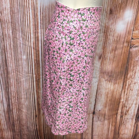 Chaus Pink Floral Cotton Skirt - Picture 6 of 8
